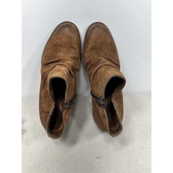 •Born Boc Brown Rust leather Suede zip boots booties women’s size 7 - Picture 5 of 8